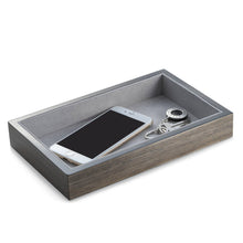 Load image into Gallery viewer, Gray Lacquered Ash Wood Valet Tray