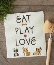 Load image into Gallery viewer, Eat Play Love Dogs Swedish Dishcloth