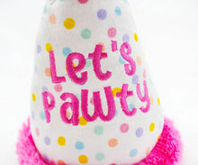 Load image into Gallery viewer, Birthday Hat Pink Dog Toy