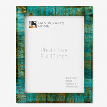 Load image into Gallery viewer, 8”x10” Verdigris Bone Inlay Photo Frame