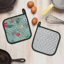 Load image into Gallery viewer, Poinsettia Christmas Potholder