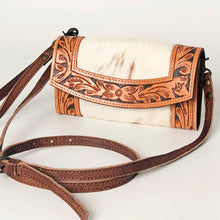 Load image into Gallery viewer, Crossbody Hand-Painted Leather & Cowhide