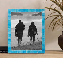 Load image into Gallery viewer, 5”x7” Turquoise Bone Inlay Photo Frame