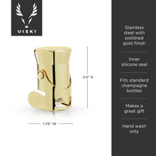 Load image into Gallery viewer, Gold-Plated Heavyweight Champagne Stopper