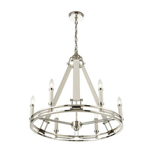 Load image into Gallery viewer, Bergamo 28" x 29' Wide 6 Light Chandelier