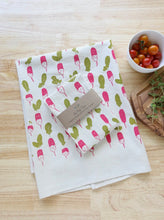 Load image into Gallery viewer, Hand Printed Radish Dish Towel