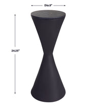 Load image into Gallery viewer, Hourglass Matte Black Drink Table