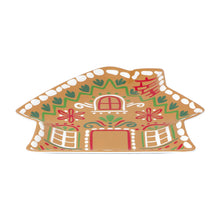 Load image into Gallery viewer, 14" Melamine Gingerbread House Platter