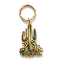 Load image into Gallery viewer, Saguaro Cactus Enamel Keychain