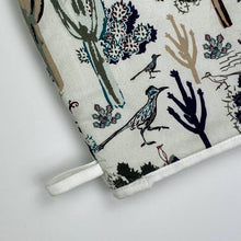 Load image into Gallery viewer, Southwest Roadrunner & Saguaros Oven Mitt-Cool Blue