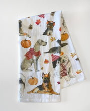 Load image into Gallery viewer, Cozy Fall Dogs Kitchen Towel