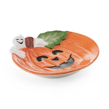 Load image into Gallery viewer, Pumpkin/Ghost Halloween Canape Plate
