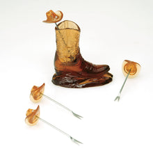 Load image into Gallery viewer, 5-Piece Cowboy Boot Cocktail Pick Set