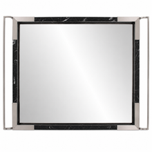 Load image into Gallery viewer, Art Deco Black Marble Mirrored Tray