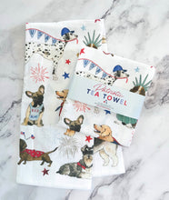 Load image into Gallery viewer, Patriotic Dogs Kitchen Dish/Tea Towel