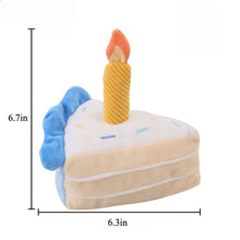 Load image into Gallery viewer, Blue Birthday Cake Dog Toy
