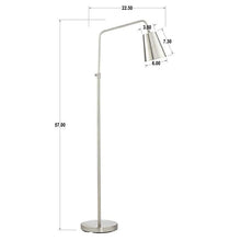 Load image into Gallery viewer, Pixer Brushed Nickel Floor Lamp 57"
