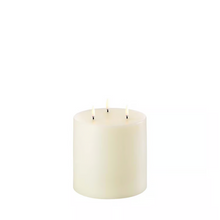 Load image into Gallery viewer, LED Triple Flame Smooth Ivory Candle