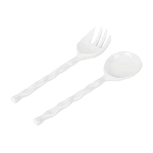 Load image into Gallery viewer, White Melamine Salad Server Set