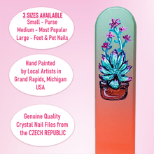 Load image into Gallery viewer, Succulent Crystal Nail File