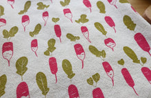 Load image into Gallery viewer, Hand Printed Radish Dish Towel