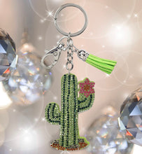 Load image into Gallery viewer, Rhinestone Cactus Keychain
