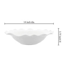 Load image into Gallery viewer, White 14" Melamine Serving Bowl