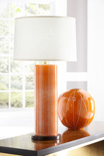 Load image into Gallery viewer, Orange Ceramic Glaze Table Lamp