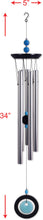 Load image into Gallery viewer, 34" Blue Stone Wind Chime Garden Decor