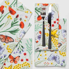 Load image into Gallery viewer, Meadow Butterfly Cotton Napkins S/4