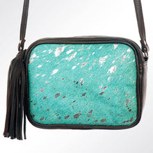 Load image into Gallery viewer, Aqua Genuine Leather Crossbody Bag