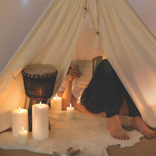 Load image into Gallery viewer, LED Smooth Ivory Pillar Candle