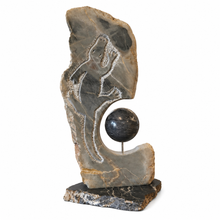 Load image into Gallery viewer, Hand-Carved Lizard Stone Sculpture
