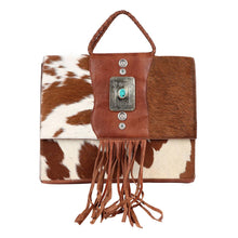 Load image into Gallery viewer, Genuine Leather & Cowhide Briefcase
