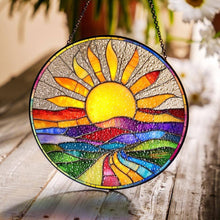 Load image into Gallery viewer, Colorful Sunrise Stained Glass Suncatcher Collection