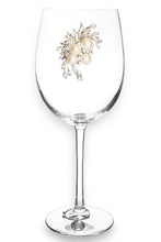 Load image into Gallery viewer, Pearl Bouquet Jeweled Stemmed Wine Glass