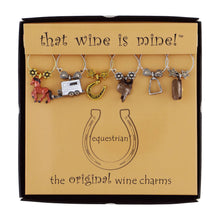 Load image into Gallery viewer, Equestrian Painted Wine Charms- 6pc