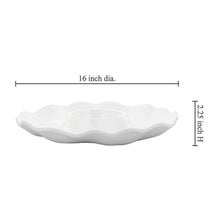 Load image into Gallery viewer, White Melamine Chip & Dip Server