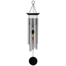 Load image into Gallery viewer, Chakra Wind Chime - Seven Stones Black