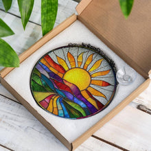Load image into Gallery viewer, Colorful Sunrise Stained Glass Suncatcher Collection