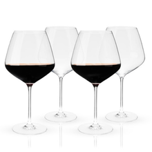 Load image into Gallery viewer, Reserve European Crystal Burgundy Glasses - S/4