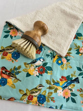 Load image into Gallery viewer, Birds on Aqua Drying Mat