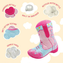 Load image into Gallery viewer, Plush Pinky Boot Dog Toy