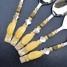 Load image into Gallery viewer, Lemon Bubbles: Mother-of-Pearl Serving Collection