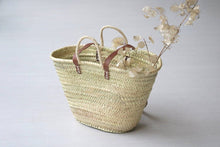 Load image into Gallery viewer, Palm Leaf Tote Bag with Leather Straps