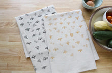 Load image into Gallery viewer, Hand Printed Bee Dish Towel Collection
