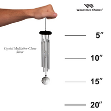 Load image into Gallery viewer, Crystal Meditation Wind Chime - Silver