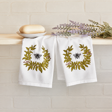 Load image into Gallery viewer, Lavender & Honey Bee Guest Towel- S/2
