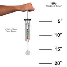 Load image into Gallery viewer, Chakra Wind Chime - Seven Stones - Silver