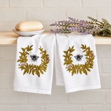 Load image into Gallery viewer, Lavender & Honey Bee Guest Towels- S/2